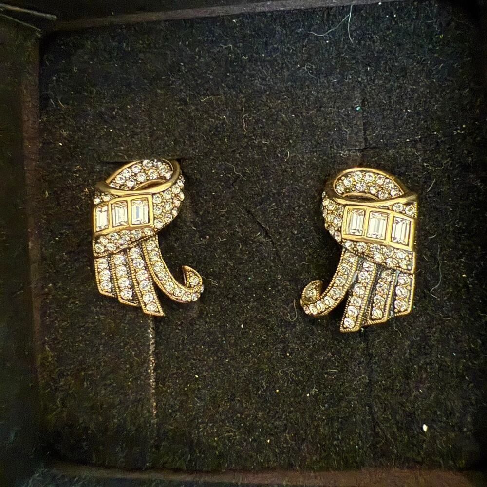 Heidi Daus Vintage clip on earrings with crystals